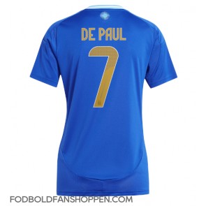 Argentina Rodrigo De Paul #7 Udebanetrøje Dame Copa America 2024 Kortærmet